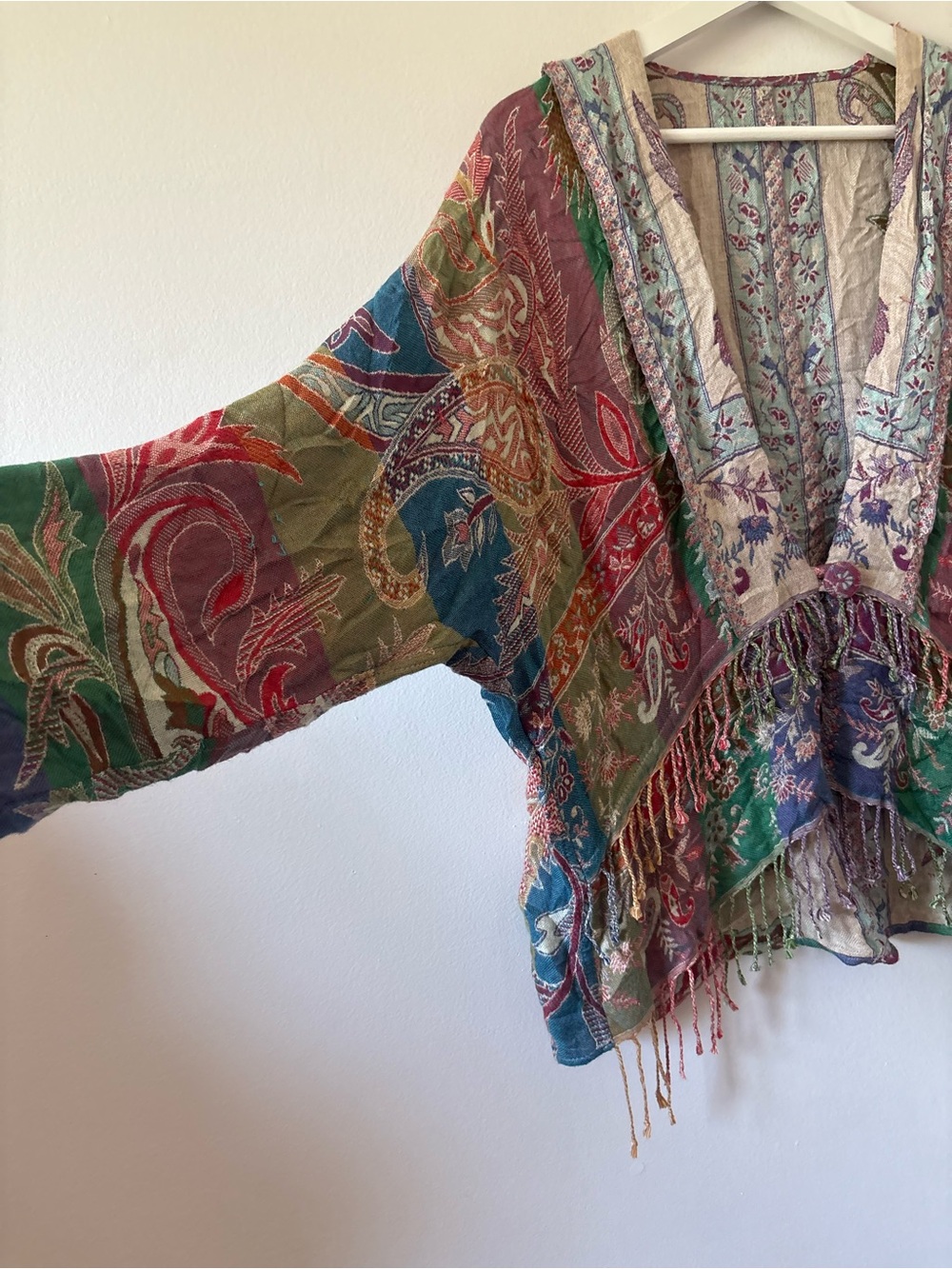 bohemian-style kimono cardigan O/S - Picture 4 of 9